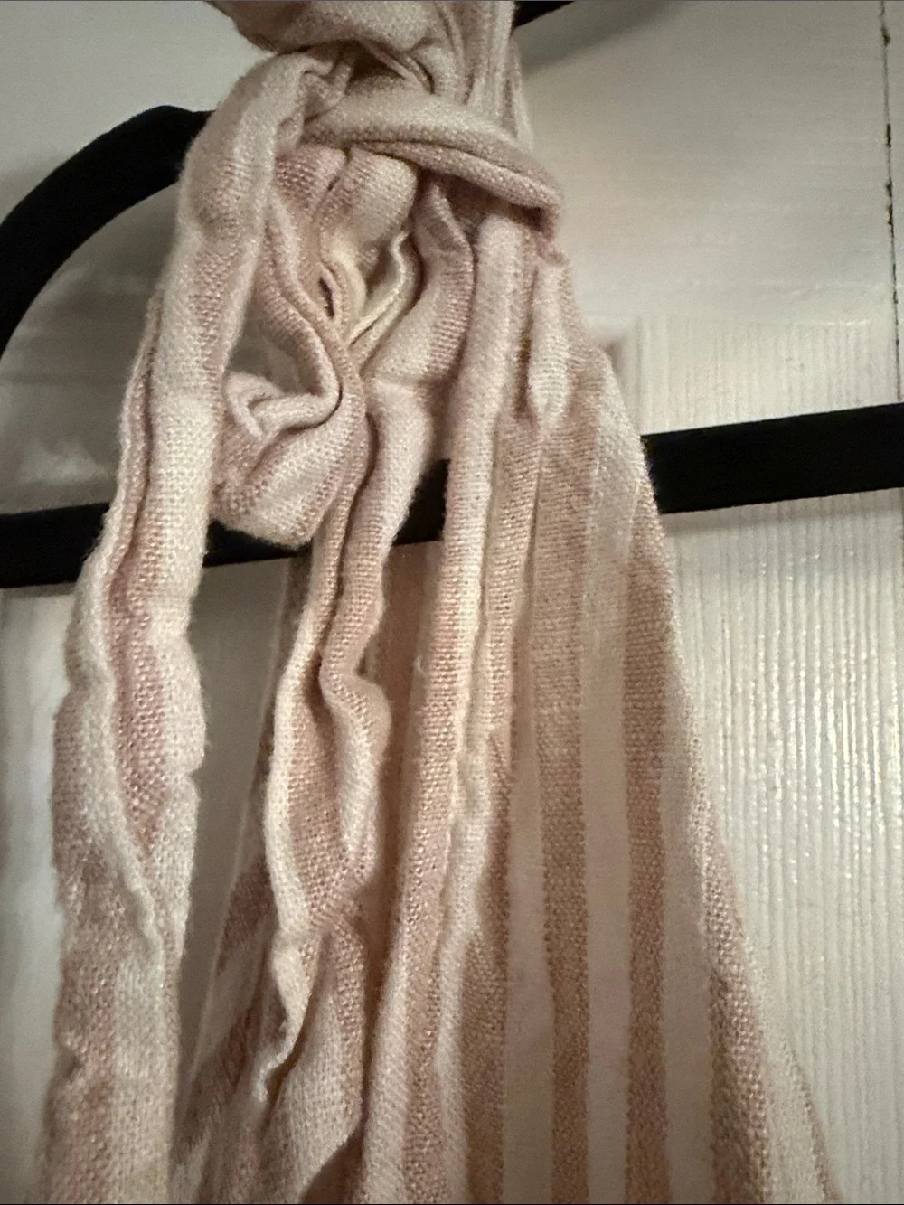 a new day Cream and Light Pink Striped Tie-Shoulder Jumpsuit